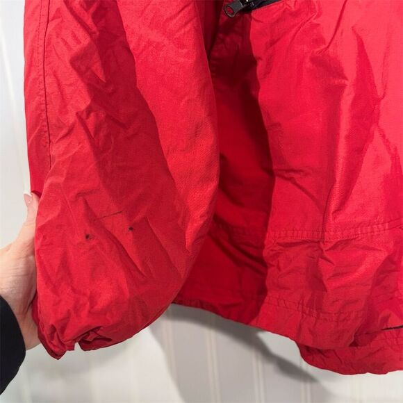 Y2K Red Vantage Windbreaker Jacket Small Grunge Nylon Anorak Streetwear Skater - Picture 4 of 11